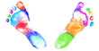 Multicolor baby footprint Multicolor baby footprint
