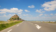 Mont Saint-Michel, rocky tidal island in Normandy, France