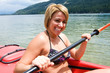Happy Girl in a Kayak