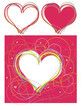 Valentine background with hearts