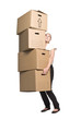 Woman With Four Boxes