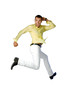 Foto: The man jumping on a white background The man jumping on a white background