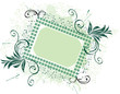 Dark green fantasy floral frame