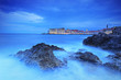 A panorama of an old city of Dubrovnik by night, Croatia