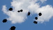 graduation - flying hats towards the sky, Full HD