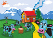 Cow on farm