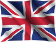 vector flag of United Kingdom waving in the wind vector flag of United Kingdom waving in the wind