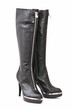 Black high heels women boots with zipper