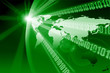 Binary digital planet earth