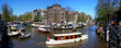 Panorama of canal in Amsterdam Panorama of canal in Amsterdam