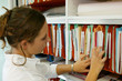 femme au bureau