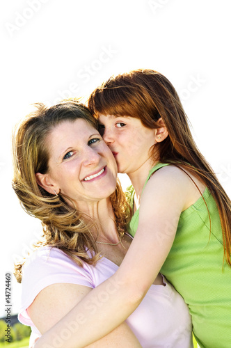 Photo: Mother and daughter hugging Mother and daughter hugging