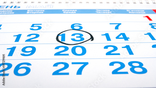 calendar numbers