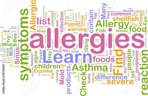 Illustration: Allergies word cloud Allergies word cloud
