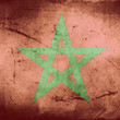 grunge flag of morocco