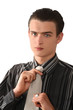 young manager in suit and tie