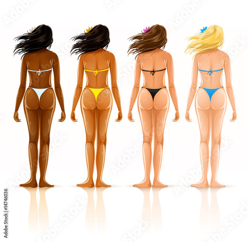 Beautiful Girls on Group Of Different Beautiful Girls In Bikini    Loopall  14746036