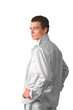 young man in white