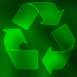 Green recycle symbol background