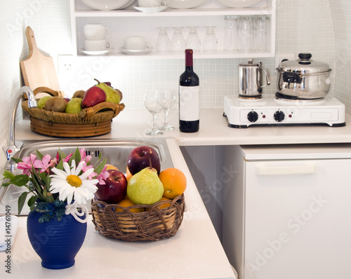 Photo: kitchenette kitchen in greek island villa apartment santorini kitchenette kitchen in greek island villa apartment santorini