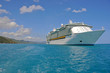 huge cruise ship in caribbean port
