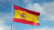 HD 1080p flag of Spain. Seamless loop.