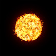 fireball, sun, meteorite