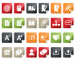 Internet and Blogs Icon Set. Tag and Label Style Internet and Blogs Icon Set. Tag and Label Style