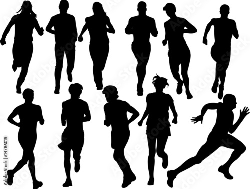 pictures of people running. people running vector
