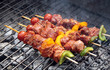 Brochettes de boeuf au barbecue Brochettes de boeuf au barbecue