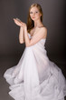 lovely girl  with  crystal  flower