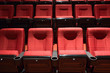 Red rows of theater seats
