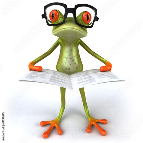 Illustration: Grenouille avec un journal Grenouille avec un journal