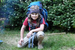 Child with a backpack