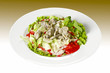 liver dish on a salad bed liver dish on a salad bed
