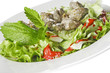 liver on a salad bed liver on a salad bed