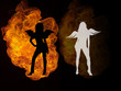 Illustration: Hot Lady / Hot Devil & white Angel Hot Lady / Hot Devil & white Angel