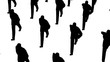 many businessman marching