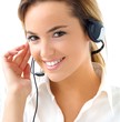 young woman with headphones