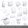 vector set: white paper - ci and packaging dummies