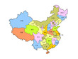Chinakarte mit chinesischen Zeichen