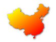 China - Karte Nationalfarben und Schatten