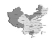 China Karte politisch 3D mit Taiwan