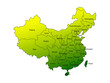 China Landkarte mit Regionsgrenzen und Taiwan