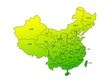 China Karte mit Zeichen / map with characters