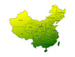 China Landkarte m. Flüssen / map with rivers