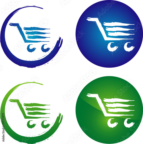 Shopping Cart Icon. Shopping cart - abstract