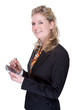 Businesswoman with PDA