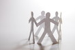 teamwork of paper man