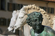 Sculpture detail from Neptune Fountain in Florence, Italy Sculpture detail from Neptune Fountain in Florence, Italy
